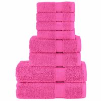 vidaXL håndklæder 8 stk. Premium 600 g/m2 100 % bomuld lyserød