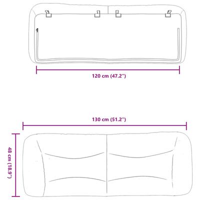 vidaXL gavlpude 120 cm kunstlæder hvid