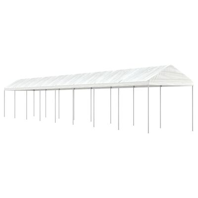 vidaXL pavillon med tag 17,84x2,28x2,69 m polyethylen hvid