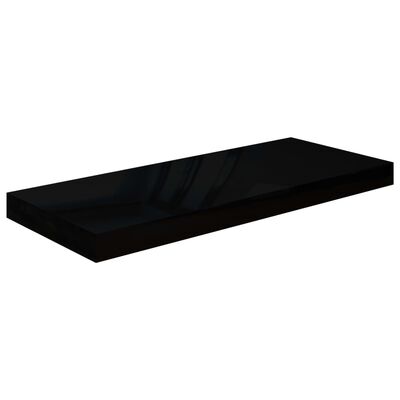 vidaXL væghylder 2 stk. 60x23,5x3,8 cm MDF sort højglans