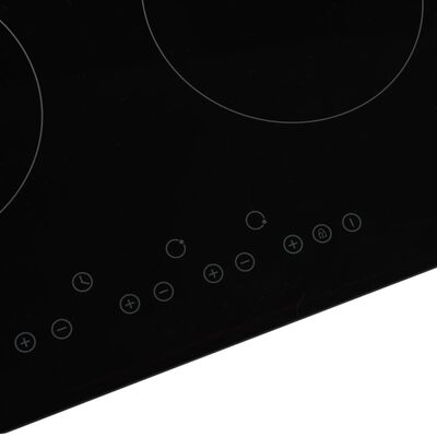 vidaXL keramisk kogeplade med 4 varmezoner touch-panel 6600 W