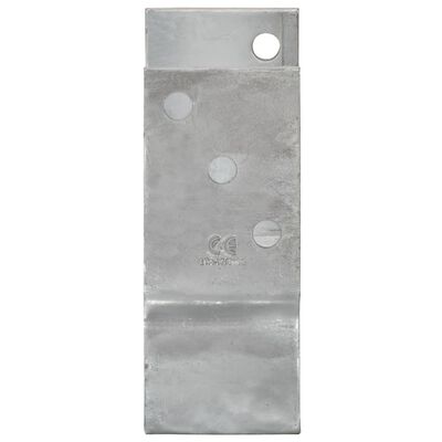 vidaXL jordankre 2 stk. 14x6x15 cm galvaniseret stål sølvfarvet