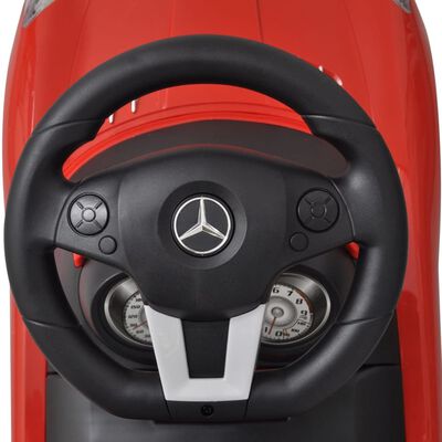 vidaXL Mercedes Benz skubbevogn rød
