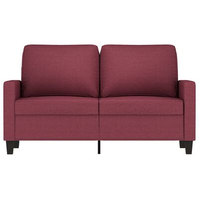 vidaXL 2-personers sofa 120 cm stof vinrød