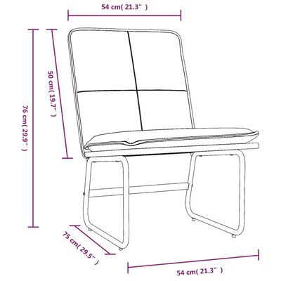 vidaXL loungestol 54x75x76 cm kunstlæder sort