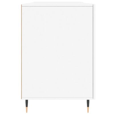 vidaXL skrivebord 140x50x75 cm konstrueret træ hvid højglans