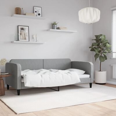 vidaXL daybed 90x190 cm stof lysegrå