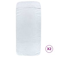 vidaXL strandhåndklæder 2 stk. 60x135 cm 400 GSM stof hvid