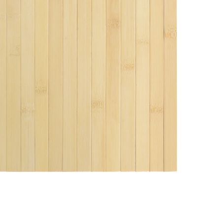 vidaXL gulvtæppe 100x500 cm rektangulær bambus lys naturfarvet