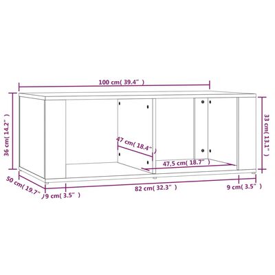 vidaXL sofabord 100x50x36 cm konstrueret træ hvid