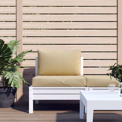 vidaXL pallehynder 2 stk. stof meleret beige