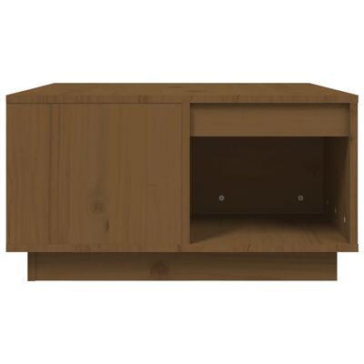 vidaXL sofabord 60x61x32,5 cm massivt fyrretræ gyldenbrun