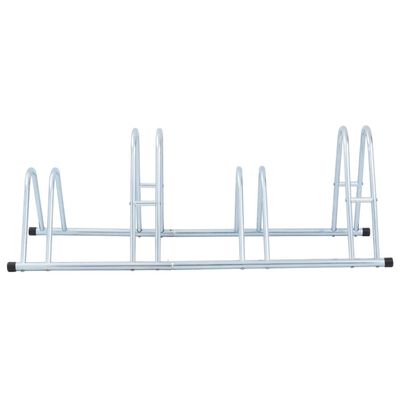 vidaXL cykelstativ til 4 cykler fritstående galvaniseret stål
