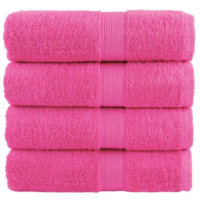 vidaXL håndklæder SOLUND 4 stk. Premium 30x30 cm 600 g/m2 pink