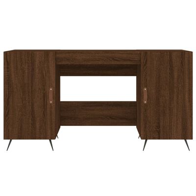 vidaXL skrivebord 140x50x75 cm konstrueret træ brun egetræsfarve