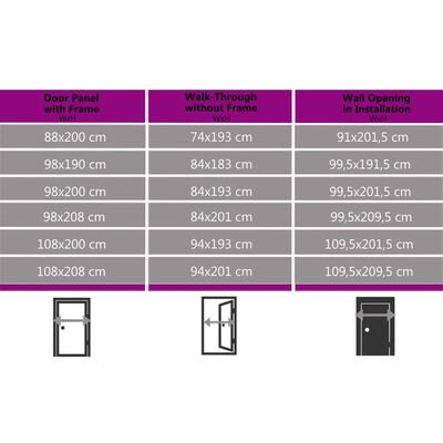 vidaXL hoveddør 98x190 cm PVC antracitgrå