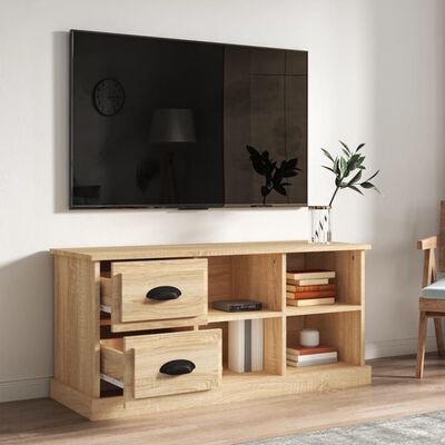 vidaXL tv-bord 102x35,5x47,5 cm konstrueret træ sonoma-eg