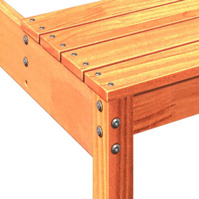 vidaXL spisebord 110x134x75 cm massivt fyrretræ gyldenbrun