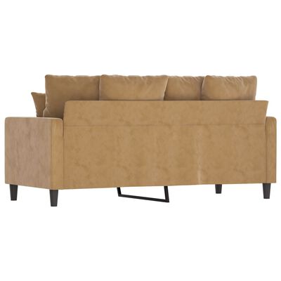 vidaXL 2-personers sofa 140 cm fløjl brun