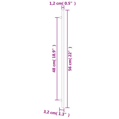 vidaXL skabshåndtag 5 stk. 480 mm rustfrit stål bronzefarvet