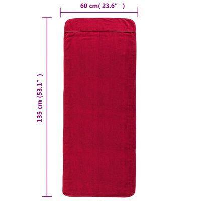 vidaXL strandhåndklæder 6 stk. 60x135 cm 400 GSM stof bourgogne