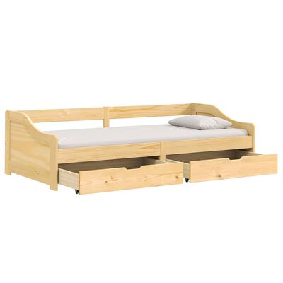 vidaXL daybed med to skuffer IRUN 90x200 cm massivt fyrretræ