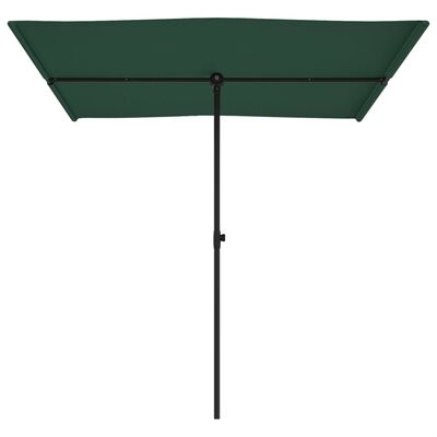 vidaXL haveparasol med aluminiumsstang 2x1,5 m grøn