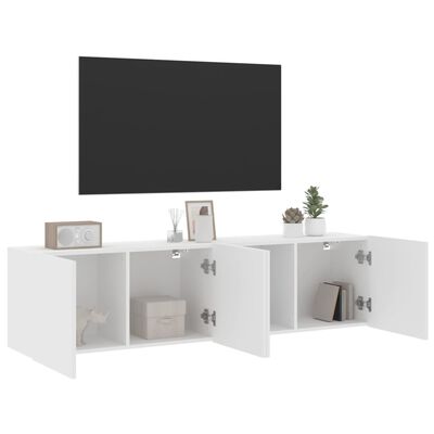 vidaXL væghængte tv-borde 2 stk. 80x30x41 cm hvid