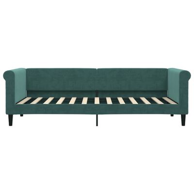 vidaXL daybed med madras 80x200 cm velour mørkegrøn