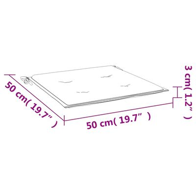 vidaXL pallehynder 2 stk. 50x50x3 cm oxfordstof marineblå