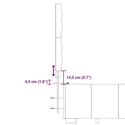 vidaXL kontinentalseng med madras 120x200 cm stof sort