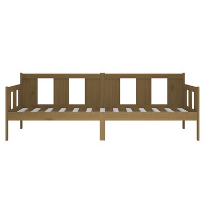 vidaXL daybed 90x200 cm massivt fyrretræ gyldenbrun