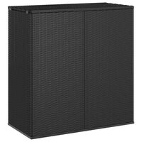 vidaXL hyndeboks 100x49x103,5 cm polyrattan sort