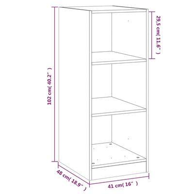 vidaXL tøjskab 48x41x102 cm konstrueret træ brun egetræsfarve