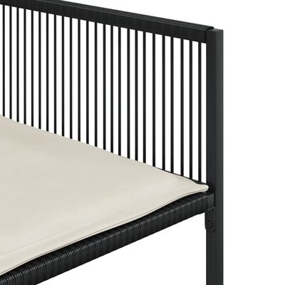 vidaXL havestole med hynder 4 stk. polyrattan sort