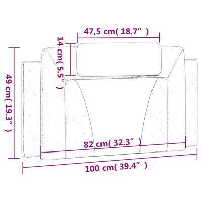 vidaXL gavlpude 100 cm kunstlæder brun