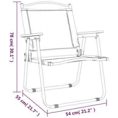 vidaXL campingstole 2 stk. 54x55x78 cm oxfordstof Grøn