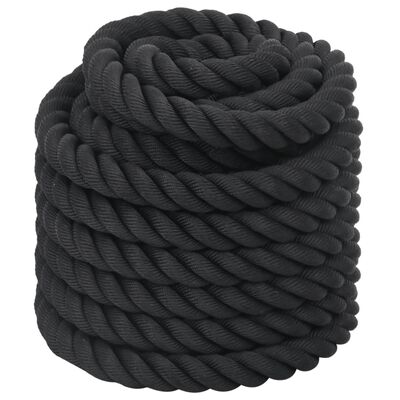 vidaXL battle rope 15 m 11 kg polyester sort