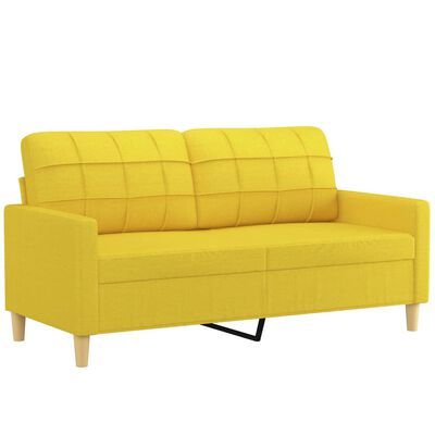 vidaXL 2-personers sofa 140 cm stof lysegul