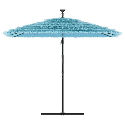 vidaXL haveparasol med stålstang 246x246x230 cm blå