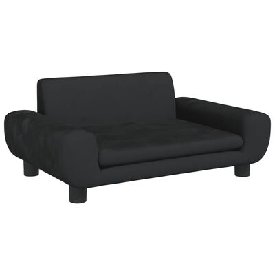 vidaXL sofa til børn 70x45x33 cm velour sort