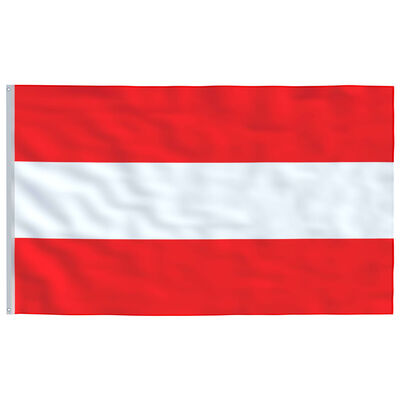 vidaXL Østrig flag og flagstang 5,55 m aluminium