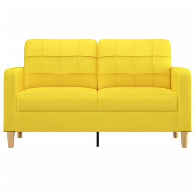 vidaXL 2-personers sofa 140 cm stof lysegul