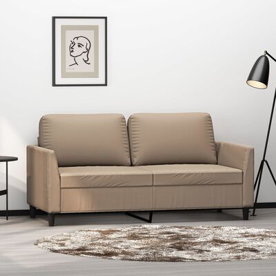 vidaXL 2-personers sofa 140 cm kunstlæder cappuccino