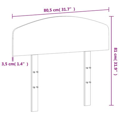 vidaXL sengegavl 75 cm massivt fyrretræ