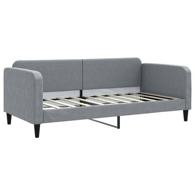 vidaXL daybed 90x190 cm stof lysegrå