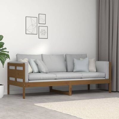 vidaXL daybed 80x200 cm massivt fyrretræ gyldenbrun