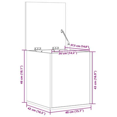 vidaXL opbevaringsboks 40x42x46 cm konstrueret træ hvid