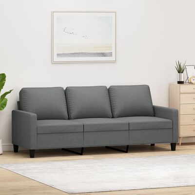 vidaXL 3-personers sofa 180 cm stof mørkegrå