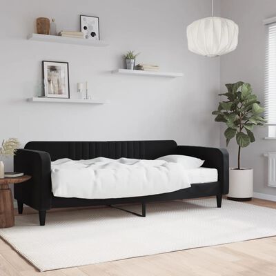 vidaXL daybed med madras 90x200 cm velour sort